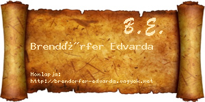 Brendörfer Edvarda névjegykártya